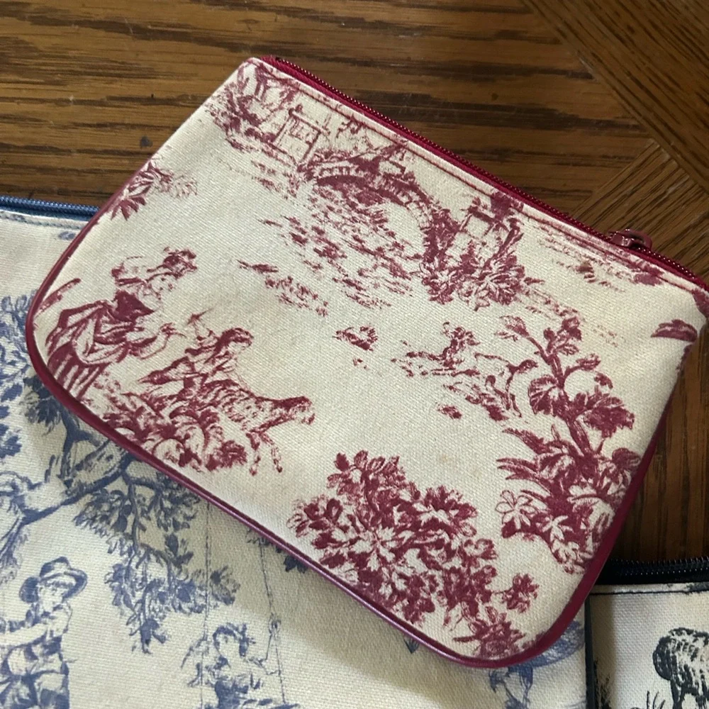 Toile Print Pouch Set